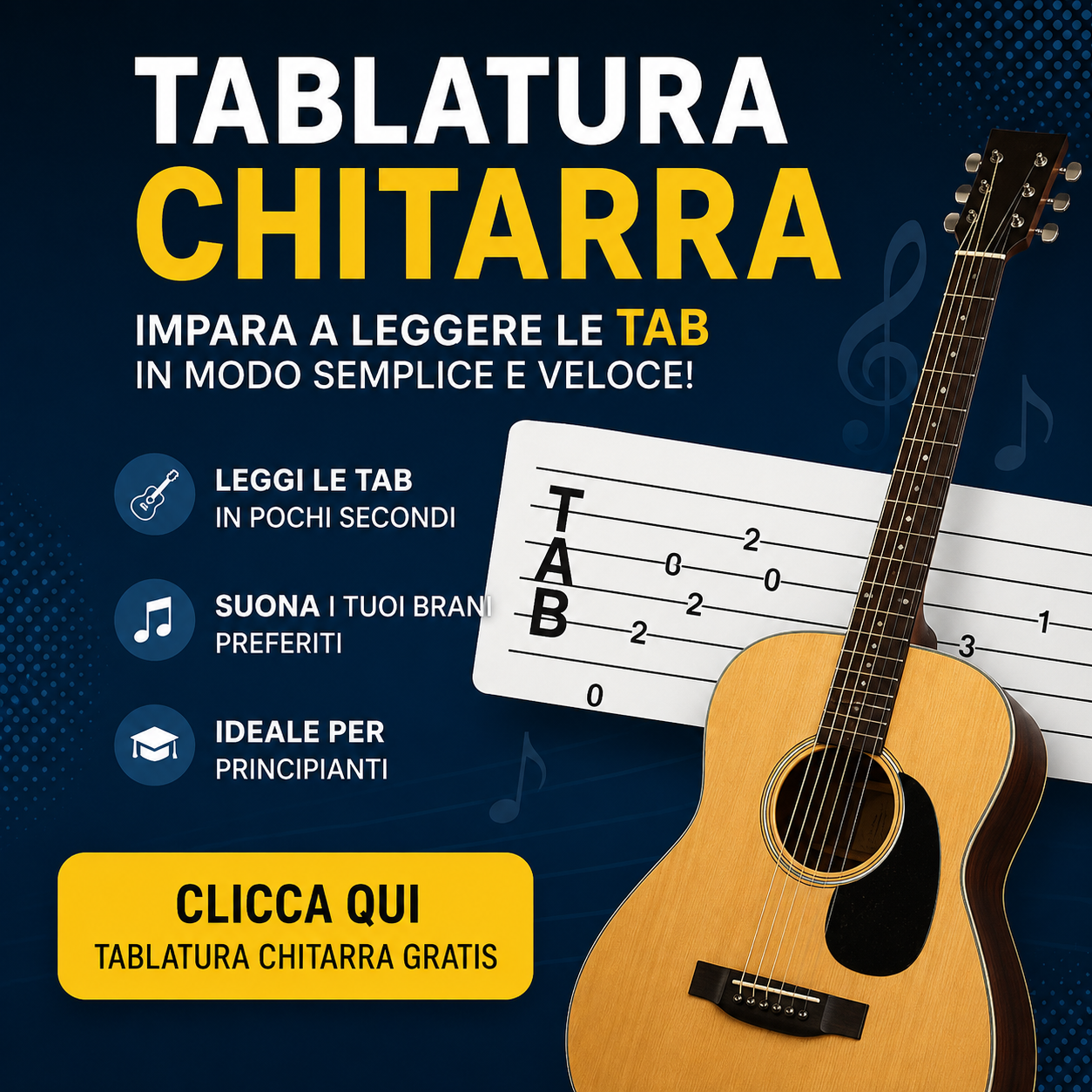 accordi sulla chitarra tablatura facile